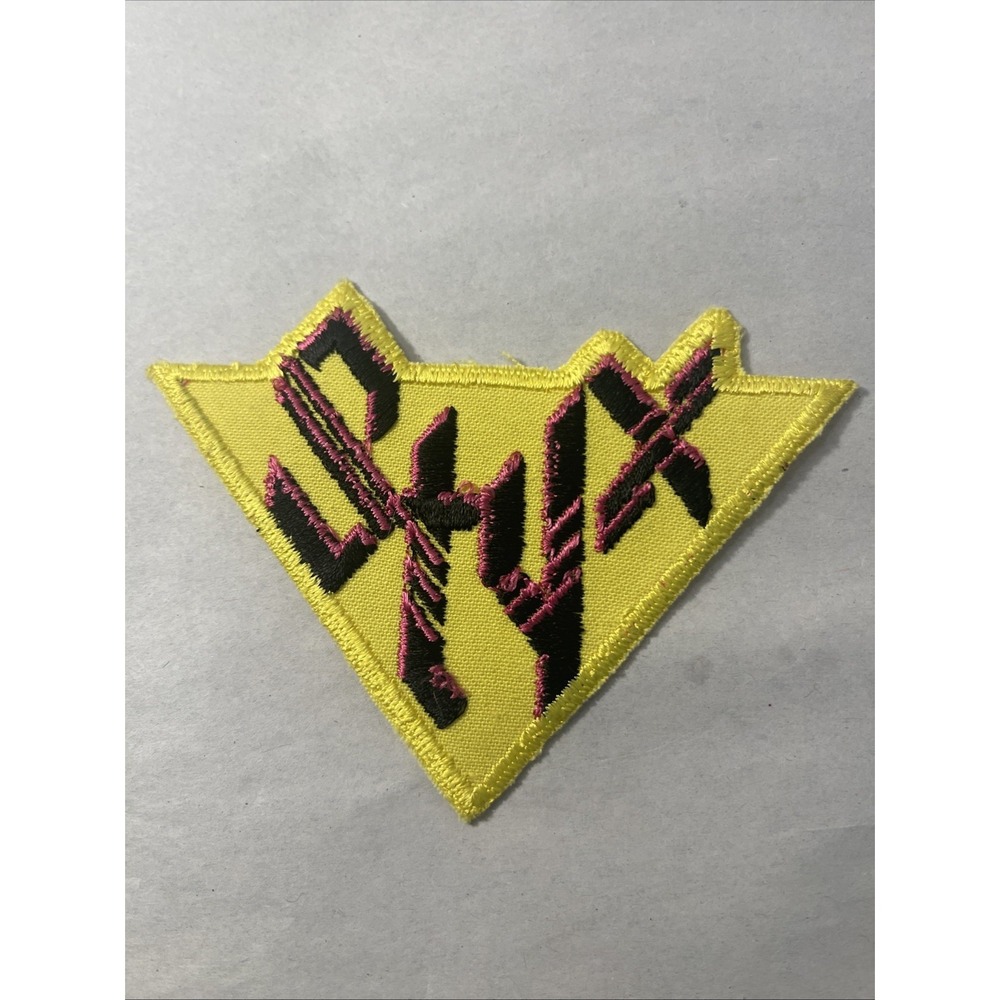 Styx Rock Band Yellow Triangle & Red Lettering Embroidered Patch